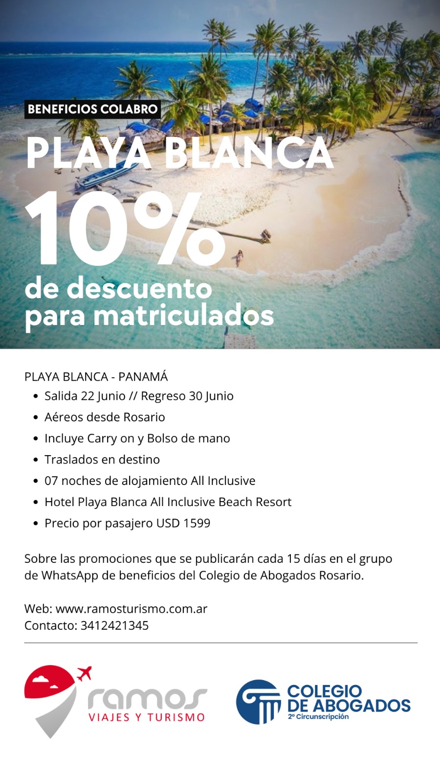 Ramos Turismo - Playa Blanca desde Rosario